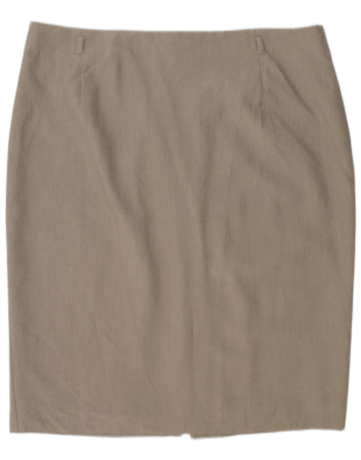 Gonna a tubino da donna Marks & Spencer UK 20 2XL W42 Poliestere beige