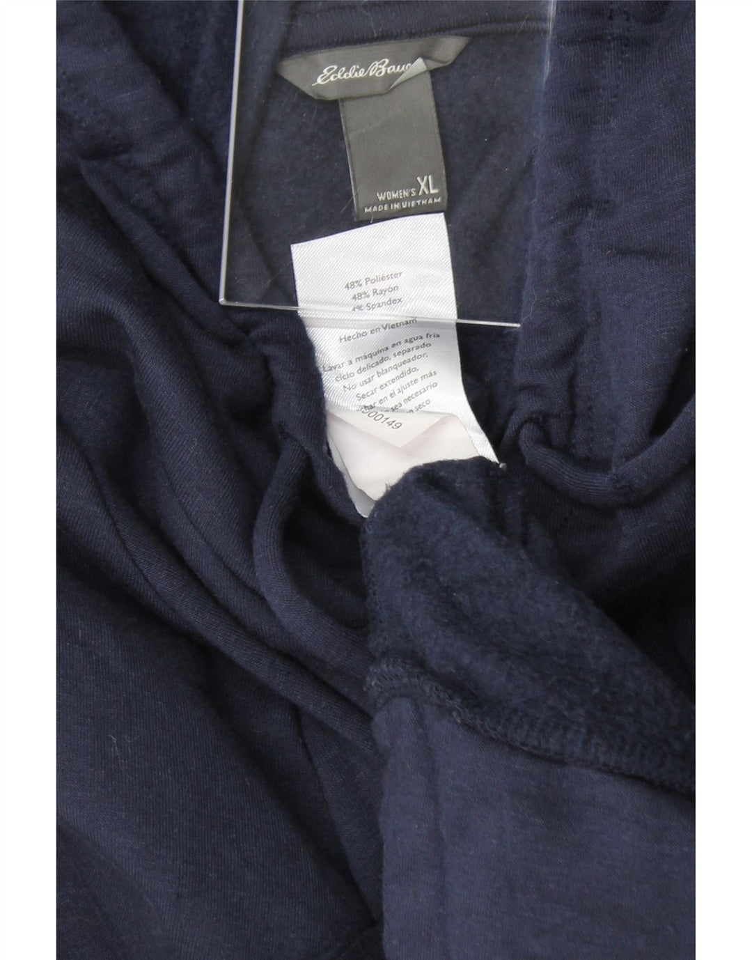 EDDIE BAUER Womens Oversized Hoodie Jumper UK 18 XL Navy Blue Polyester Vintage Eddie Bauer and Second-Hand Eddie Bauer from Messina Hembry 