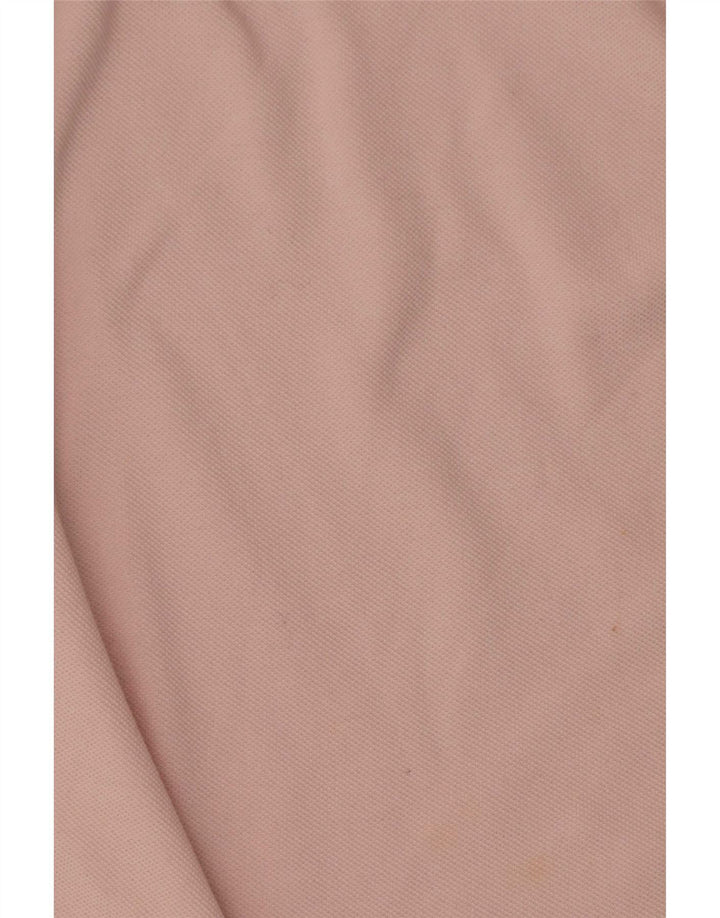 Polo da uomo a maniche lunghe Lacoste taglia 4 in cotone rosa medio