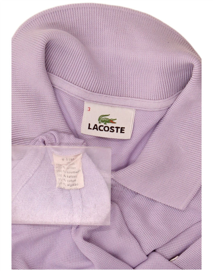 Polo da uomo Lacoste taglia 3 piccola in cotone viola