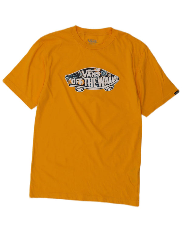T-shirt grafica da bambino Vans Classic Fit 14-15 anni XL in cotone giallo