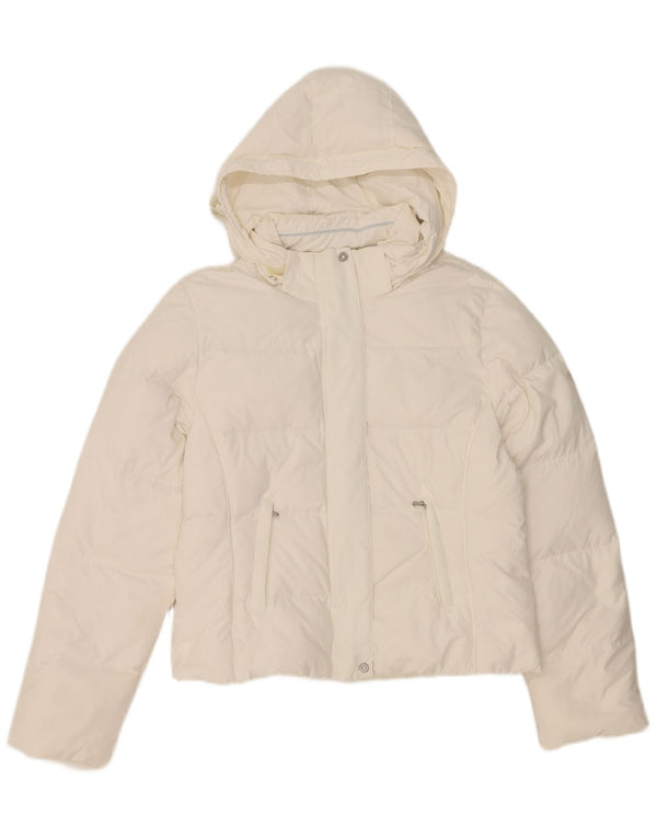 Giacca imbottita con cappuccio da donna Champion UK 14 Poliestere bianco medio