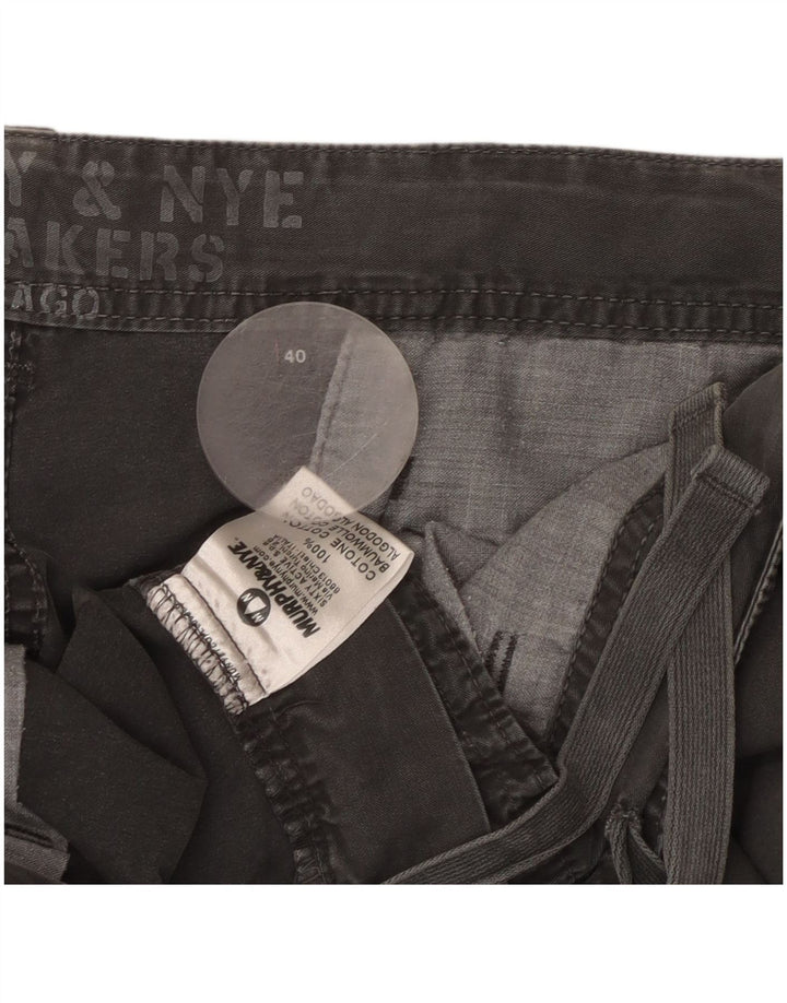 Pantaloncini cargo da uomo Murphy & Nye Sailmakers W40 XL in cotone grigio