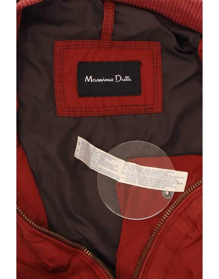 Giubbotto bomber da uomo Massimo Dutti UK 40 Large Rosso Nylon