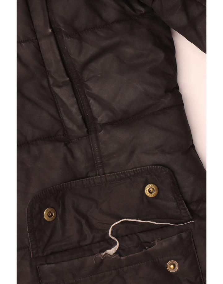 Cappotto imbottito con cappuccio da donna Barbour UK 12 medio nero