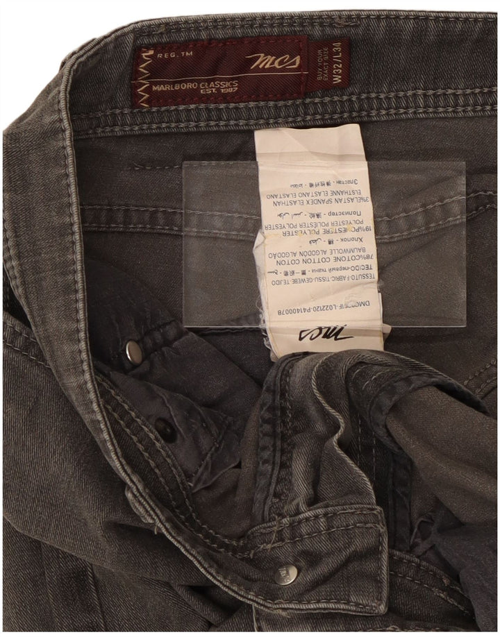 Jeans slim regolari da uomo Marlboro Classics W32 L31 cotone grigio