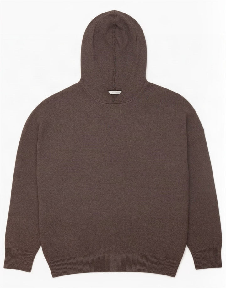 Maglione con cappuccio Zara da uomo in viscosa grigio medio
