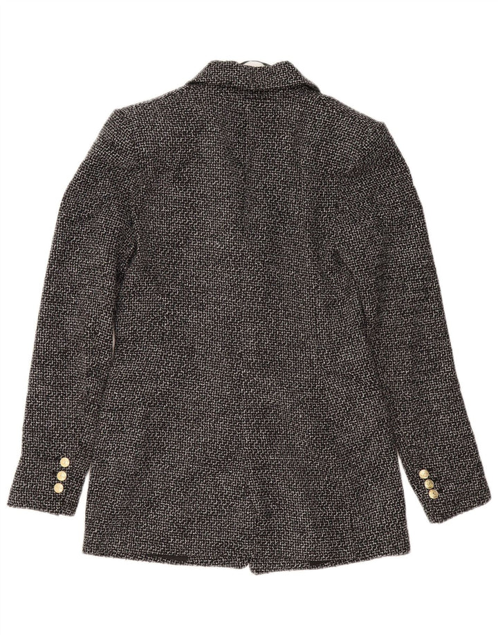 Giacca blazer doppiopetto da donna ZARA UK 6 XS poliestere grigio