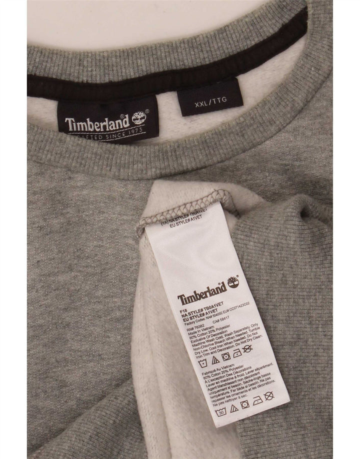 Timberland Felpa da uomo Maglione 2XL Cotone chiazzato grigio