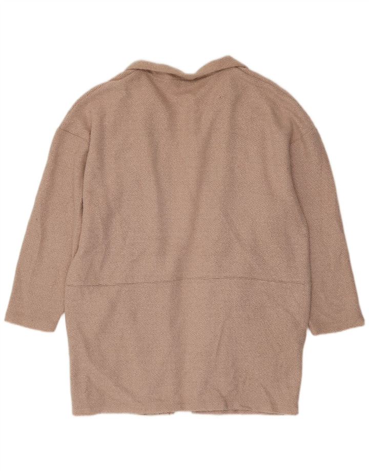 Maglione cardigan lungo da donna Marks & Spencer UK 20 2XL poliestere rosa