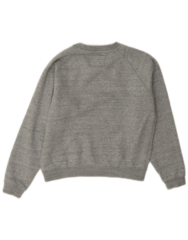 Felpa oversize da donna Jack Wills UK 4 XS cotone chiazzato grigio