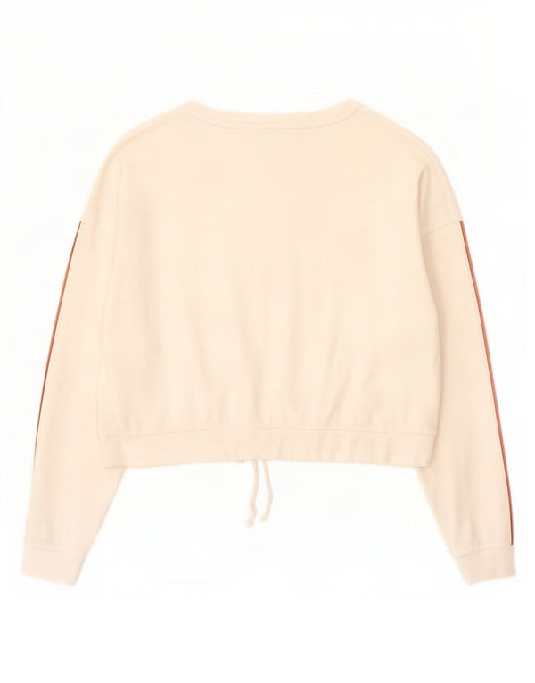 Felpa corta da donna Jack Wills UK 14 grande cotone bianco