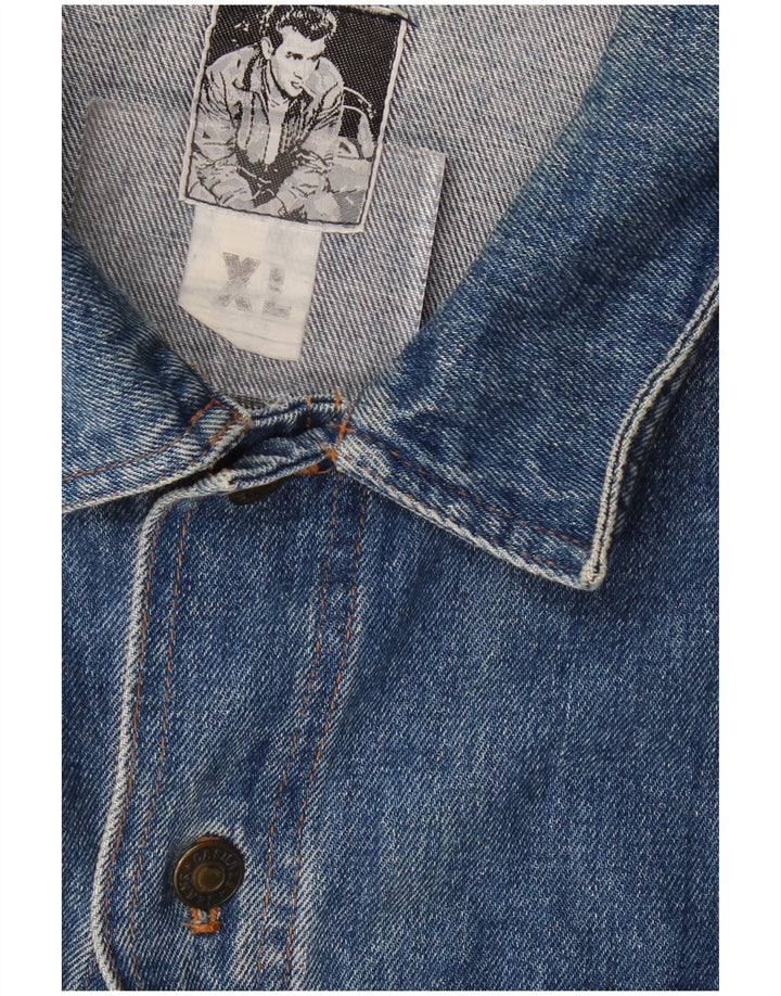 Giacca di jeans da uomo VINTAGE UK 42 XL cotone blu