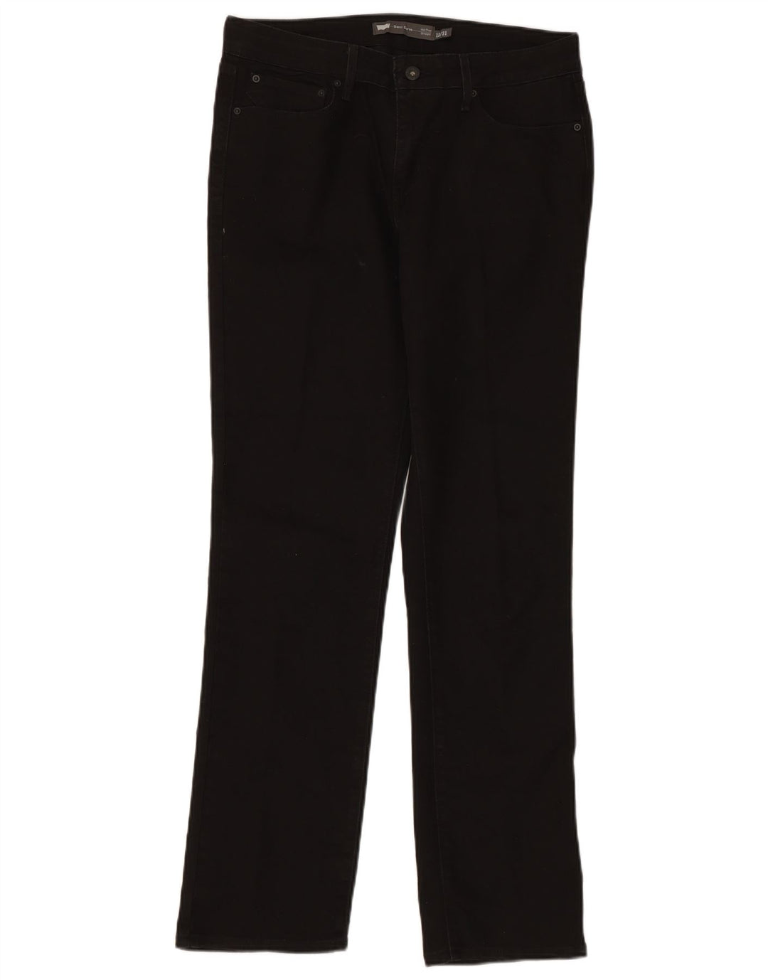 Jeans dritti a vita media LEVI'S Demi Curve da donna US 12 Large W32 L31 Neri