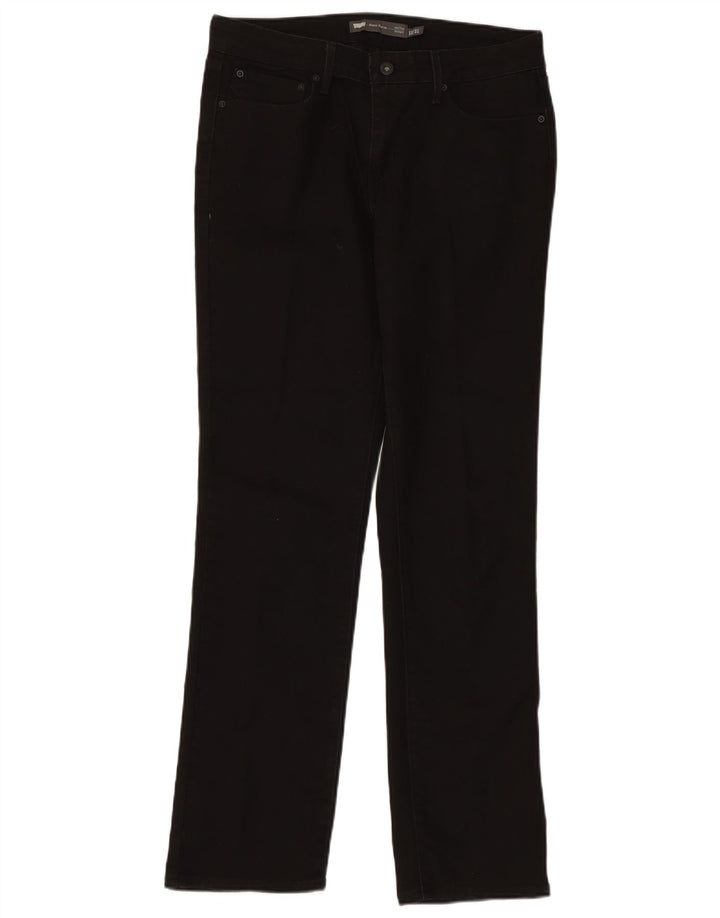 Jeans dritti a vita media LEVI'S Demi Curve da donna US 12 Large W32 L31 Neri