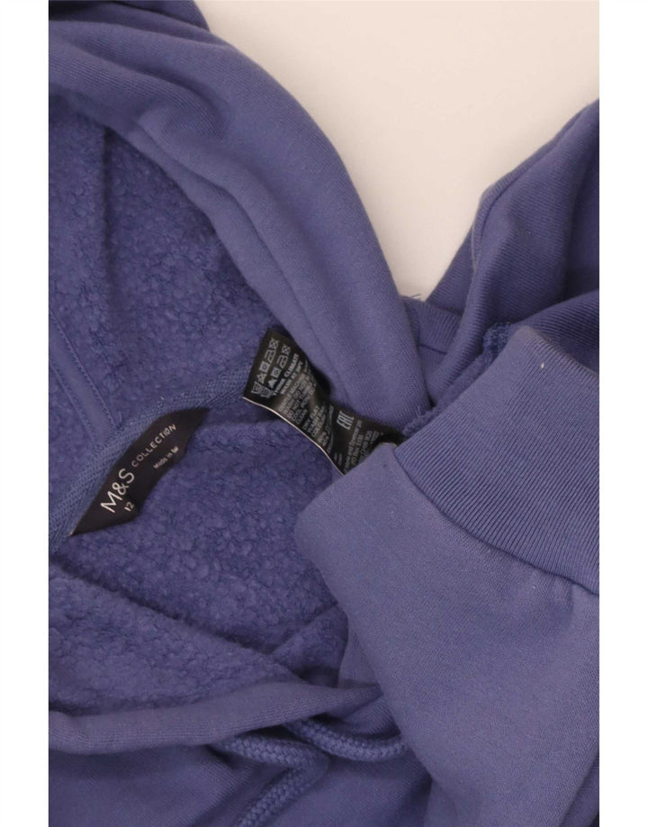 Maglione con cappuccio da donna Marks & Spencer UK 12 Cotone blu medio
