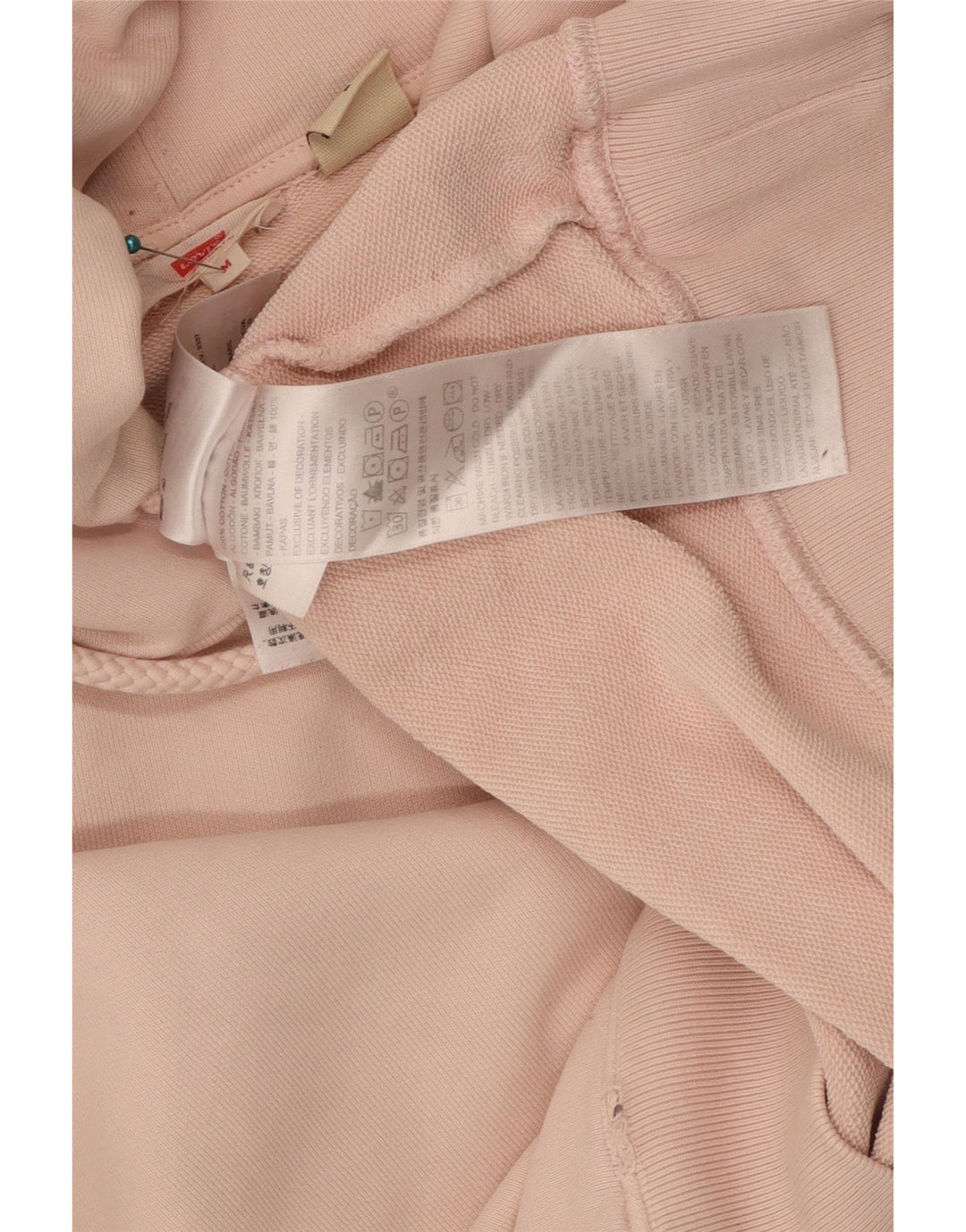 Maglione con cappuccio da donna Levi's UK 14 cotone rosa medio