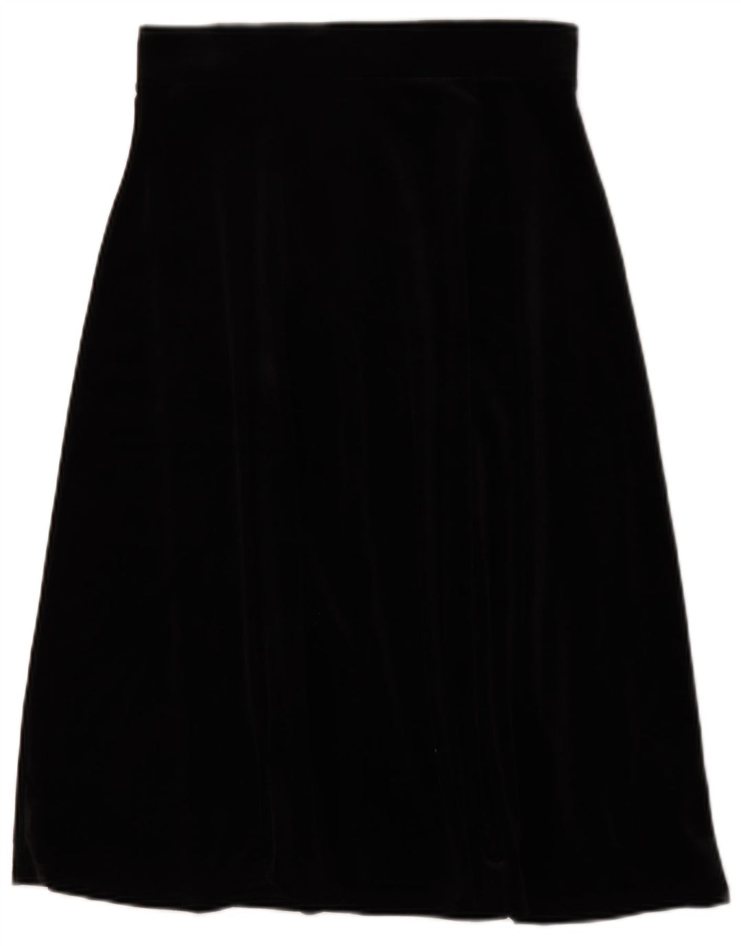 Gonna a trapezio in velluto da donna Marks & Spencer UK 12 media W30 nera