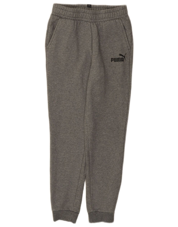 Pantaloni della tuta da ragazza Puma Joggers 13-14 anni in cotone grigio