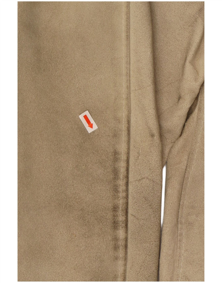 Giacca vintage in pelle scamosciata da uomo IT 48 in pelle beige media