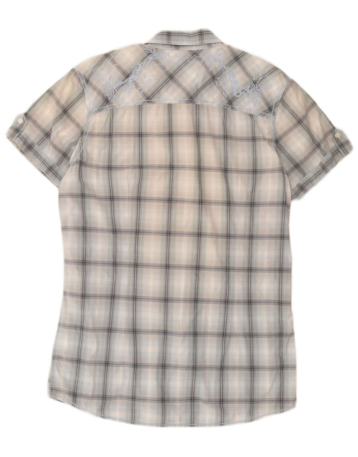 Camicia a maniche corte da uomo Lee XL a quadri blu