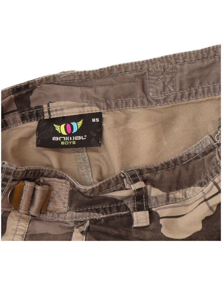 Pantaloncini cargo ANIMAL per ragazzi 7-8 anni W24 in cotone mimetico grigio