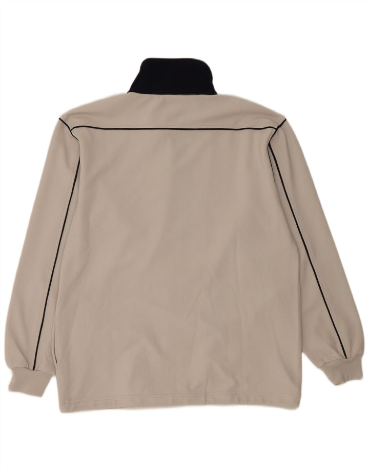 Giacca da tuta da uomo Kappa grande in poliestere color block grigio