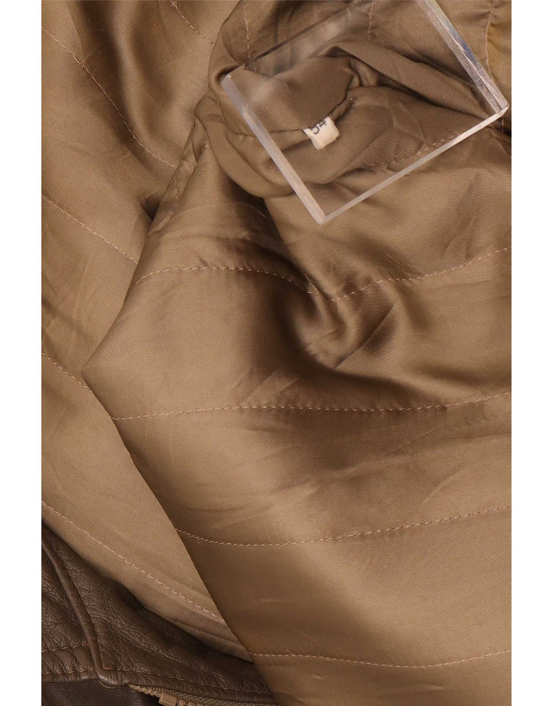 Giacca in pelle vintage da uomo IT 54 2XL Marrone