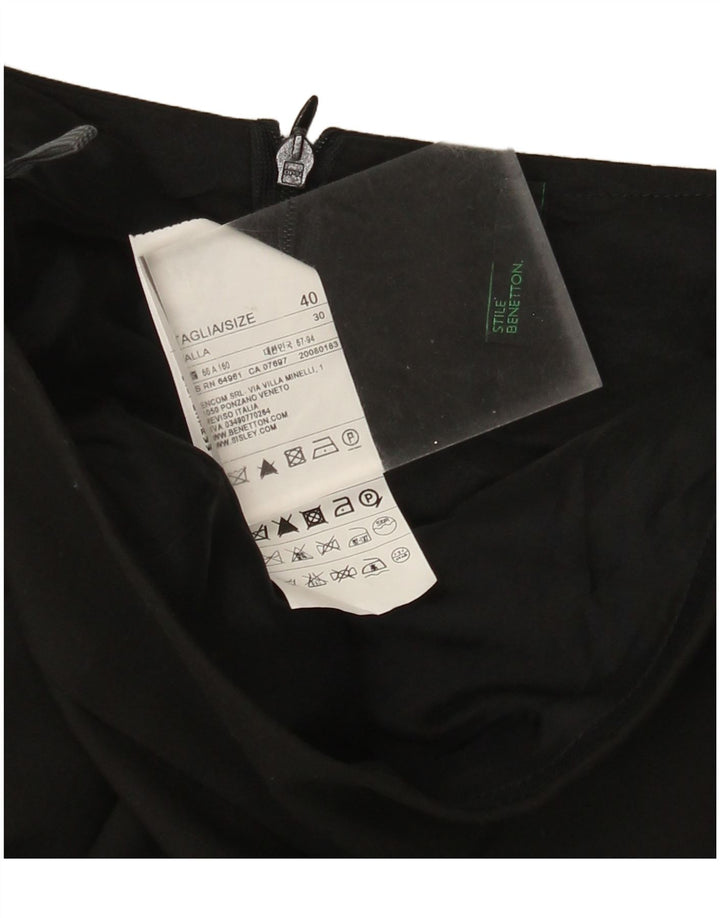 Gonna dritta da donna Benetton IT 40 Small W30 Poliestere nero