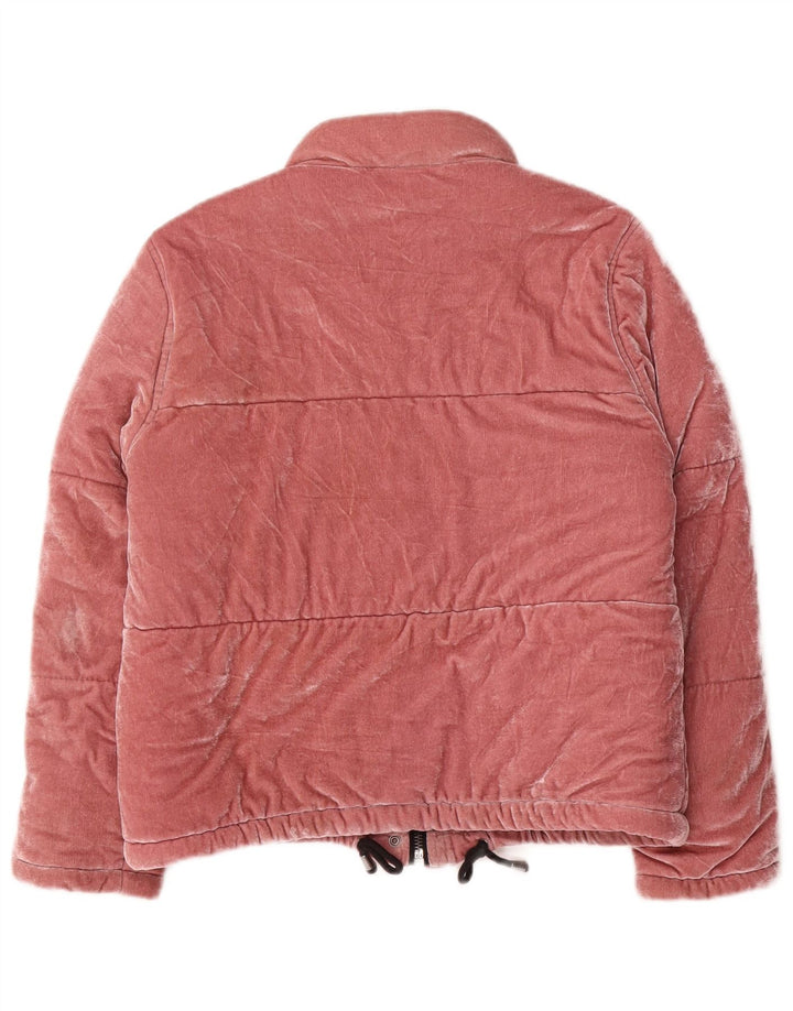 Topshop Giacca imbottita in velluto da donna UK 12 Poliestere rosa medio
