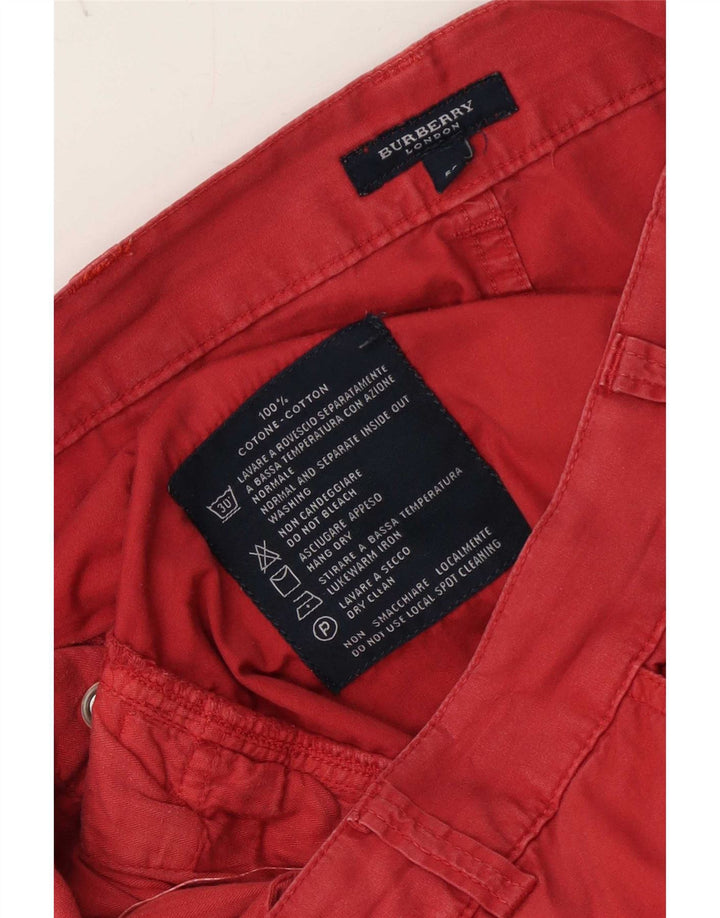 Burberry Pantaloncini chino da uomo medi W30 Rosso Cotone