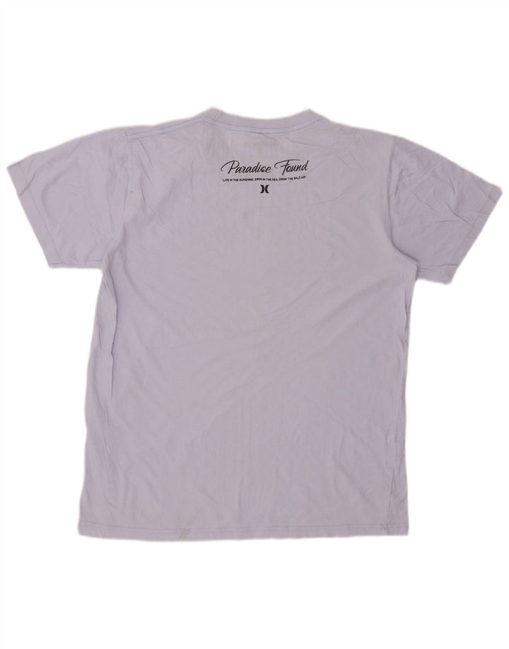 T-shirt grafica da uomo HURLEY Top in cotone blu medio