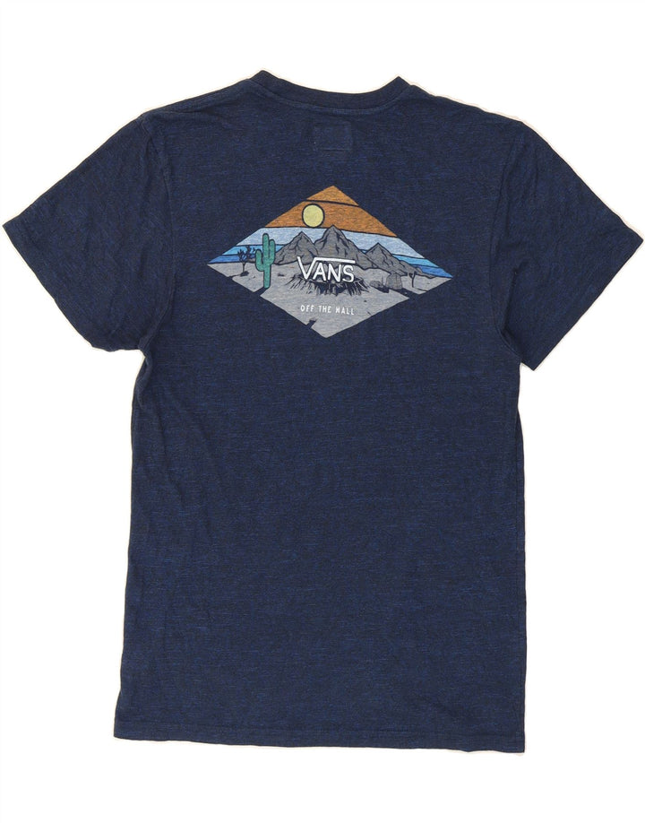 VANS Mens Graphic T-Shirt Top Small Navy Blue Flecked Cotton Vintage Vans and Second-Hand Vans from Messina Hembry 