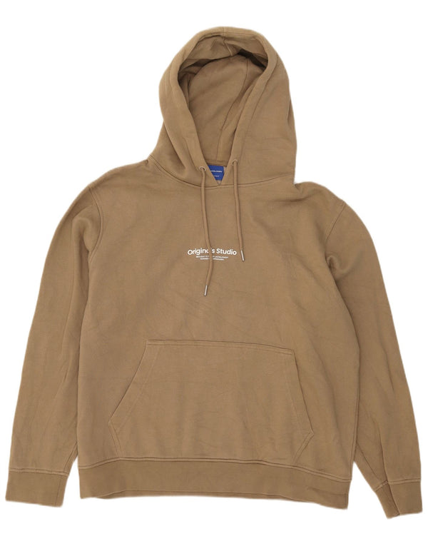 Jack & Jones Felpa con cappuccio da uomo XL in cotone beige
