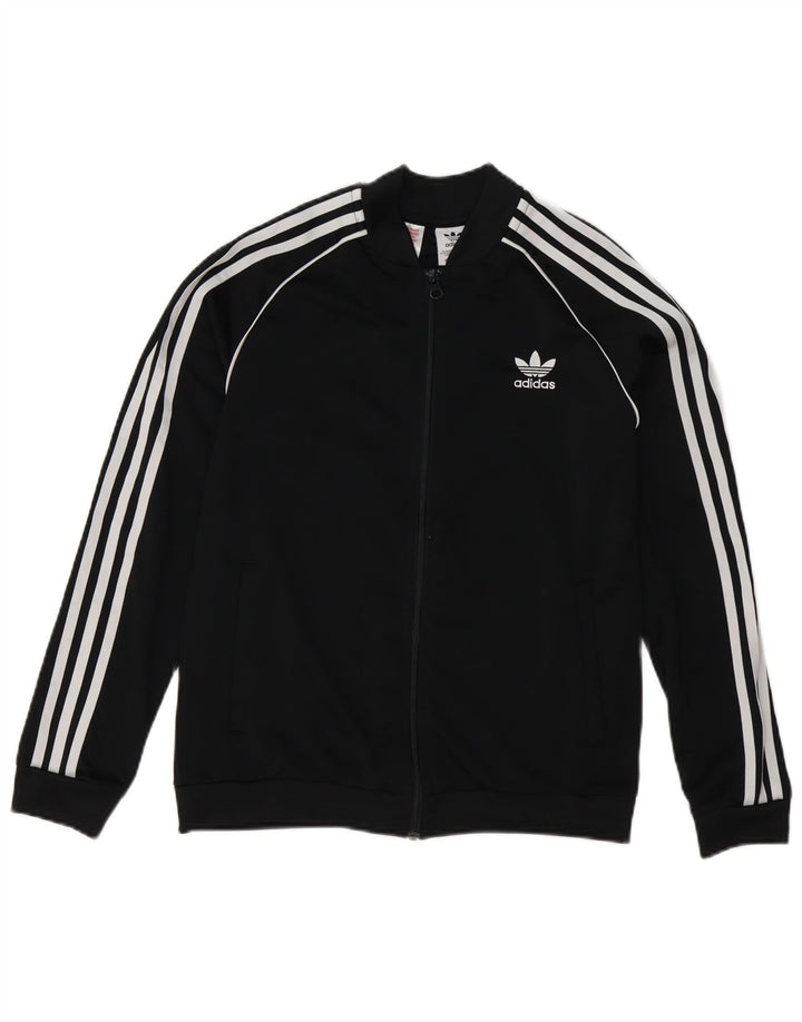 Giacca Top della tuta da ragazzo Adidas 13-14 anni in poliestere nero