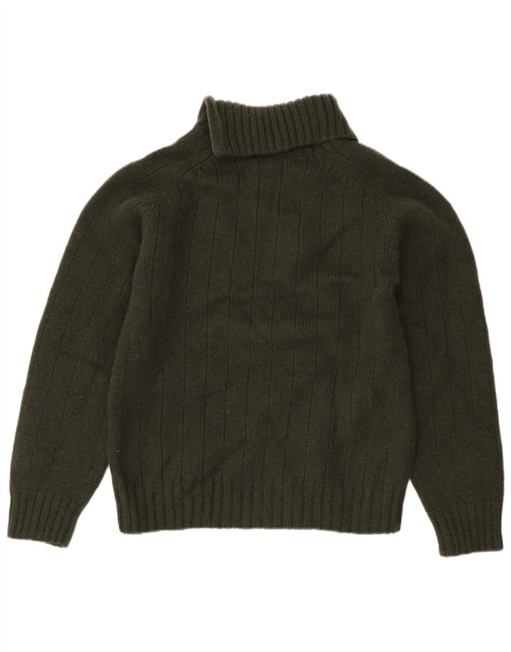 DIESEL Maglione da donna con collo con zip UK 18 XL Lana kaki