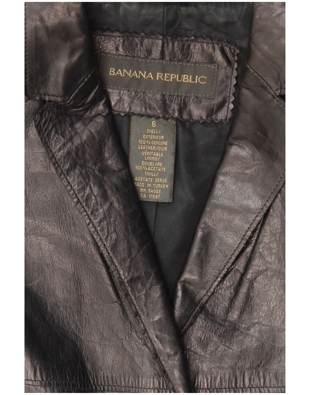 Giacca blazer da donna a 2 bottoni BANANA REPUBLIC US 6 media pelle nera