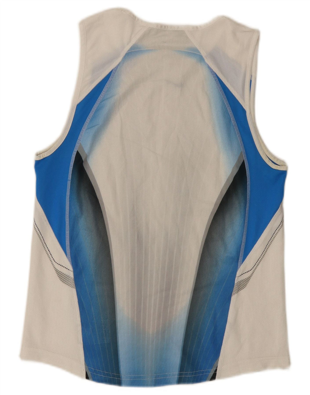 Canotta Nike Dri Fit da uomo, piccola, in poliestere color block bianco
