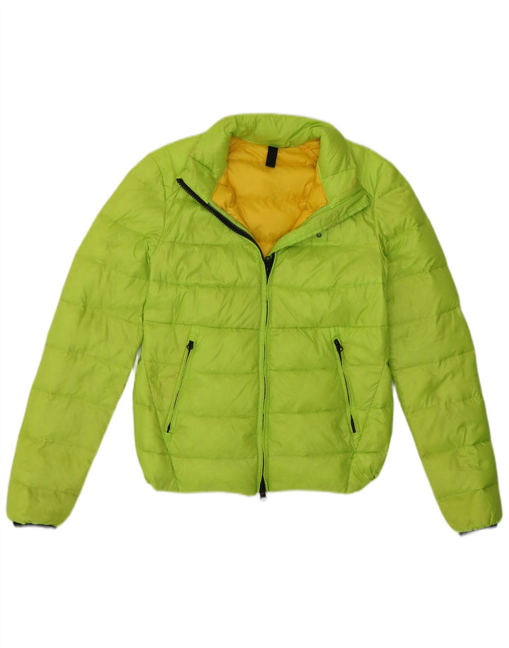 Giacca imbottita corta da donna Blauer UK 10 Small verde in poliammide