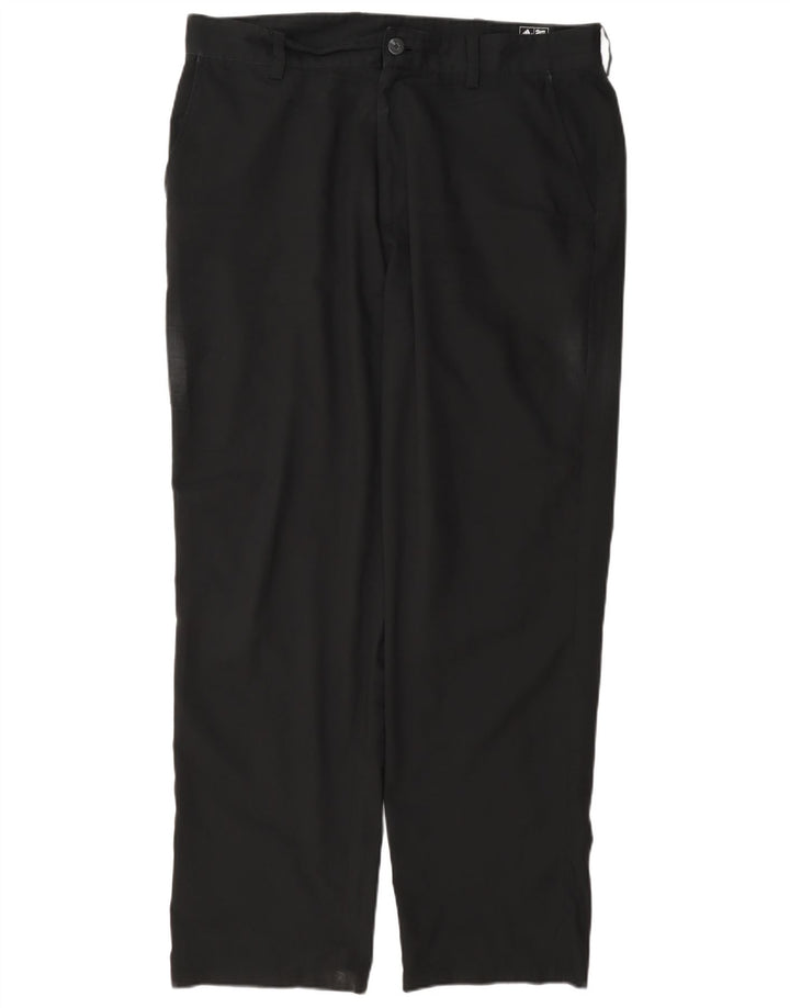 Pantaloni chino dritti da uomo Adidas W36 L30 poliestere nero