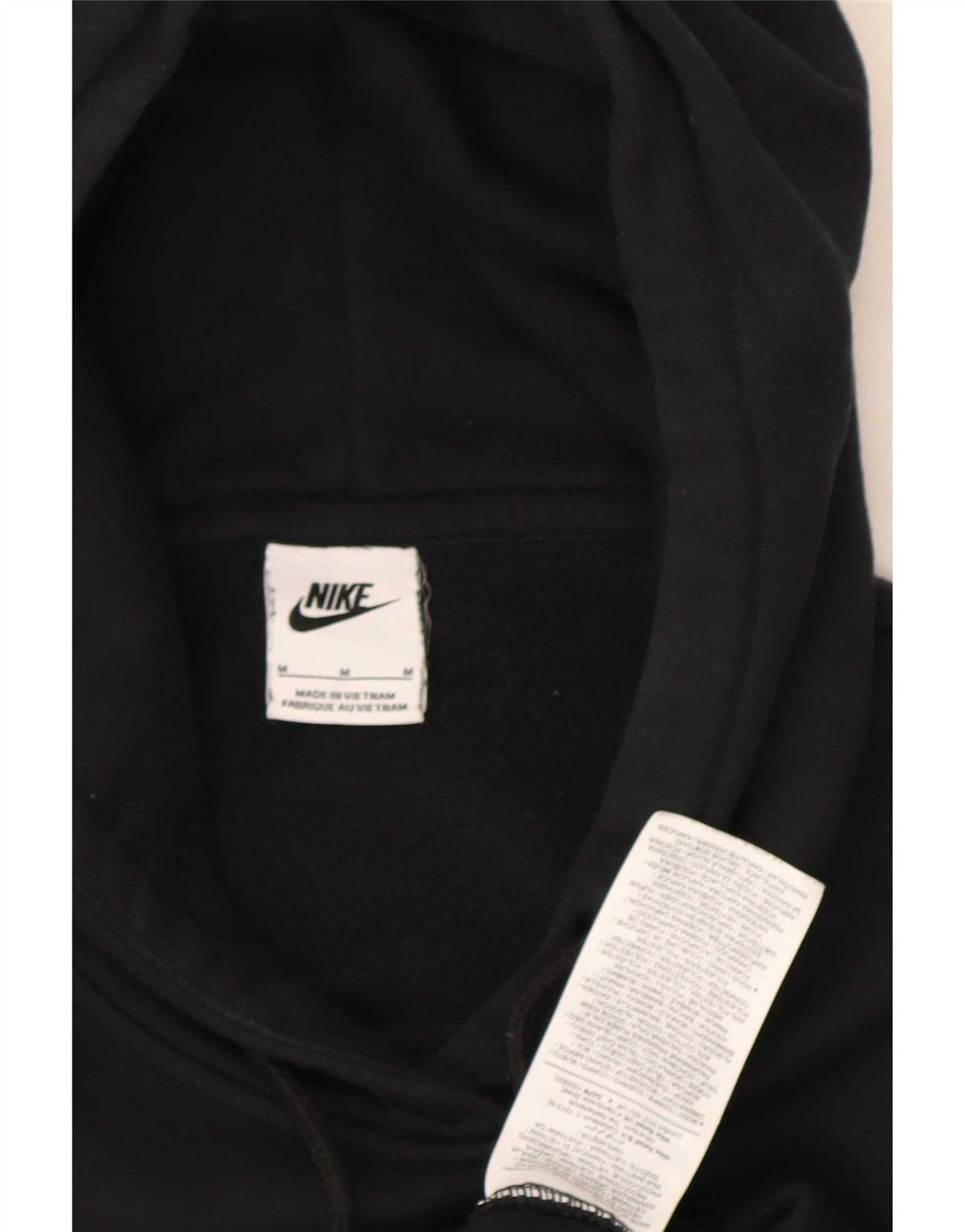 Felpa con cappuccio da uomo Nike, cotone medio nero