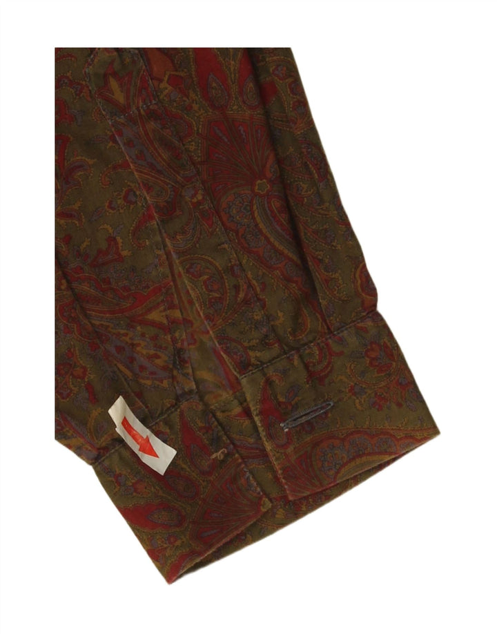 Camicia pullover oversize da donna Calbros IT 44 cotone Paisley medio kaki