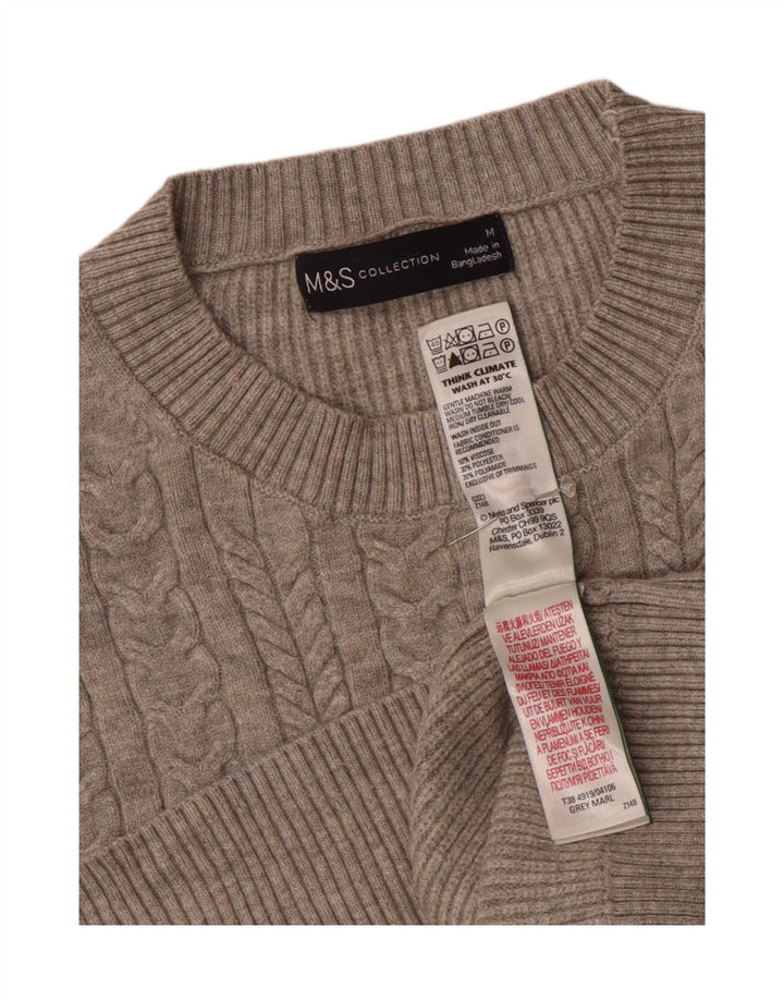 Maglione maglione girocollo oversize da donna Marks & Spencer UK 14 Grigio medio