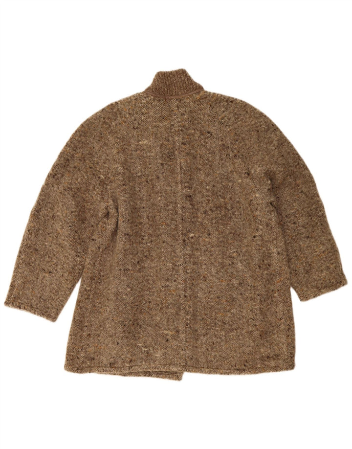 Soprabito vintage da donna UK 14 grande beige screziato
