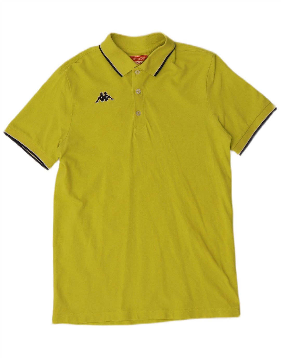 KAPPA Mens Polo Shirt Medium Yellow Cotton
