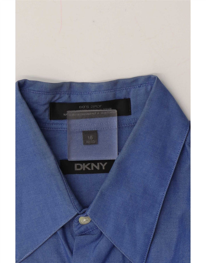 Camicia da uomo Dkny taglia 16 grande cotone blu