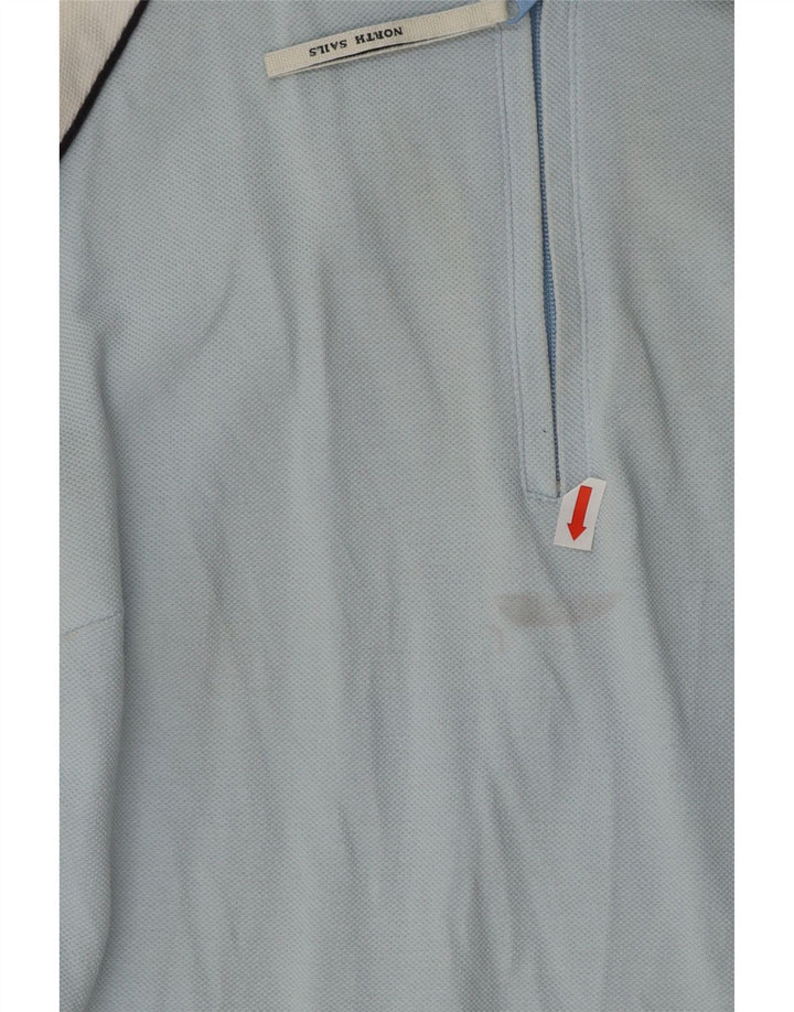 Polo da donna con collo e zip NORTH SAILS UK 12 Blu medio color block