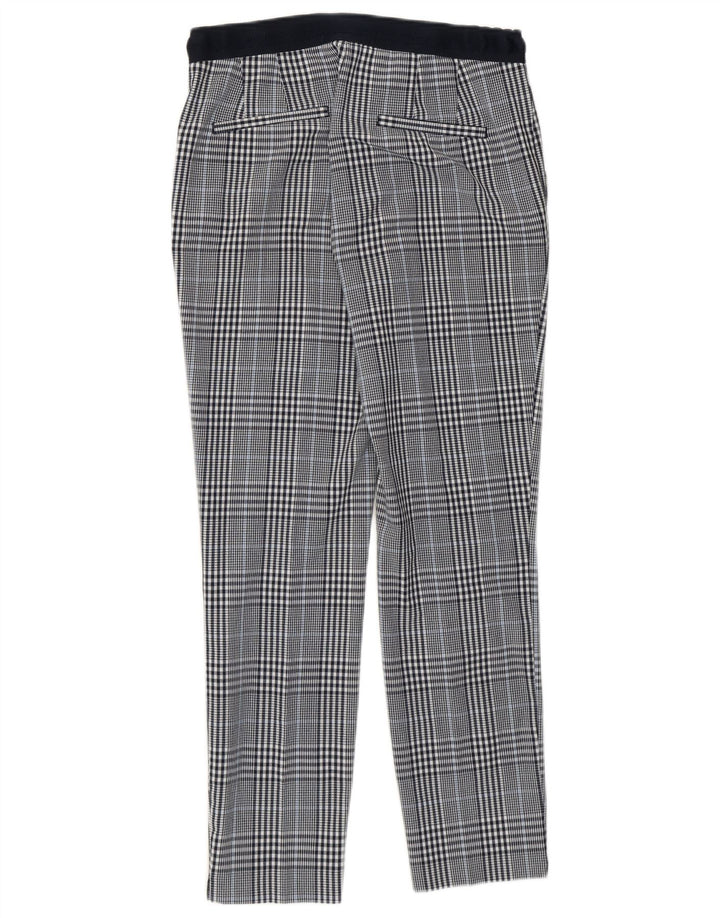 Pantaloni corti slim da donna Zara piccoli W26 L26 poliestere a quadri blu navy