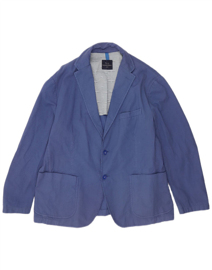 Giacca blazer da uomo a 2 bottoni Harmont & Blaine UK 42 XL cotone blu