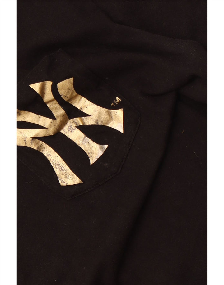 MAJESTIC Top tunica grafica da donna dei New York Yankees UK 16 grande nero